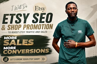 do etsy SEO and shop promotion to boost etsy traffic and sales