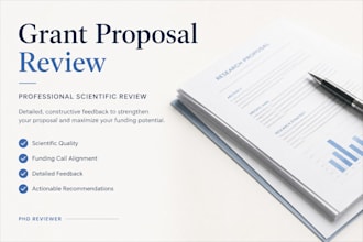 professionally review and improve your grant proposal and