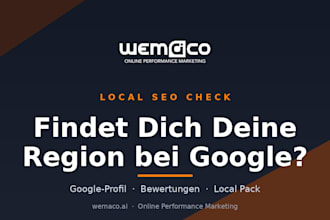 check your google business profile and local SEO visibility