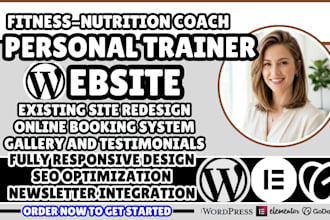 personal trainer website, gym trainer, nutrition coach, fitness coach website