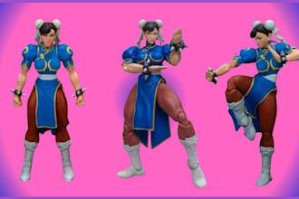 design articulated toy action figure collectible 3d bjd figure for 3d printing