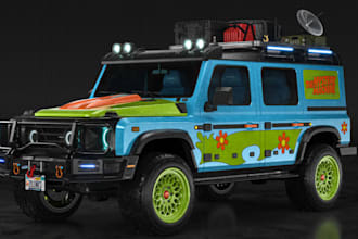 model realistic 3d vehicle in blender, 3d uvs,pbr texture for game and animation