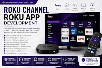 professionally develop roku tv app roku channel and publish on roku store