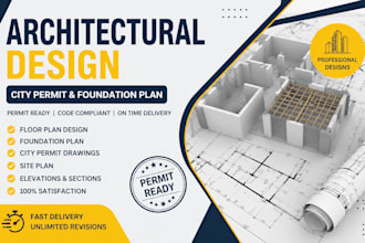 design architect city of permit, foundation plan drawings