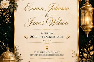 design a modern invitation card for any event