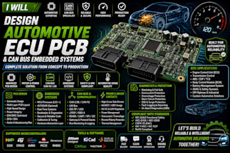 design automotive ecu pcb and can bus embedded systems