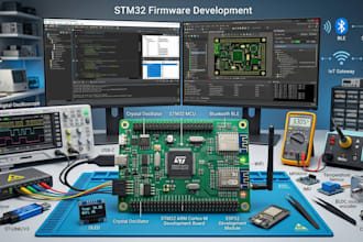 build stm32 firmware, arm cortex mcu, freertos, bluetooth, wifi and embedded