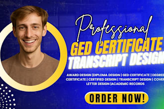 design high school college university transcript ged diploma award certificate