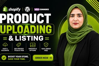 do shopify product upload and data entry listing