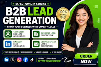 b2b lead generation, linkedin leads and verified email list