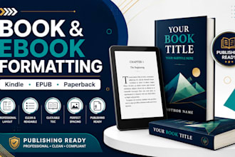 format your book and ebook for kindle, epub, and paperback