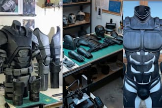 custom wearable 3d armor 3d helmet cosplay 3d model print and paint armor stl