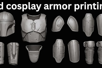custom wearable 3d armor 3d helmet cosplay 3d model print and paint armor stl