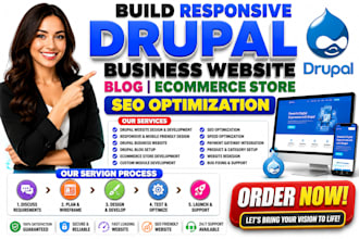 build responsive drupal business website blog ecommerce store SEO optimization