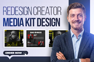 redesign your outdated influencer, ugc creator media kit in editable canva