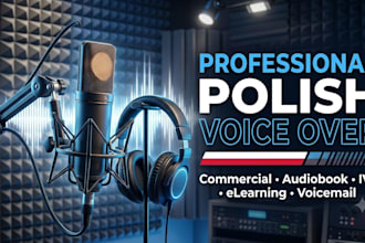 record polish voice over, audiobook, IVR, commercial, voicemail narration