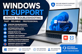 professional windows IT support and remote troubleshooting