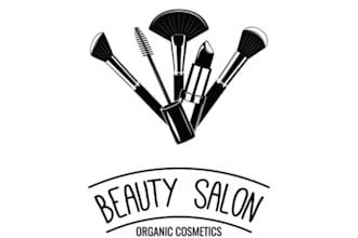 make feminine beauty nails, flyer logo business