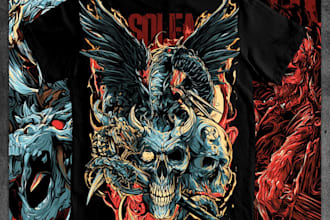 design custom t shirt illustration for streetwear brand