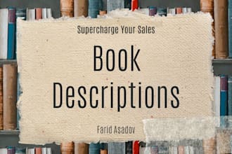 write a book description or book blurb
