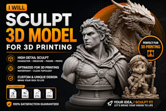 sculpt 3d models for 3d printing, stl files masks helmets superhero  character
