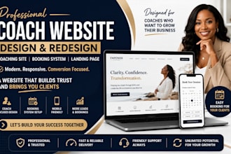 coach website design redesign coaching booking system coach landing page design
