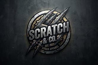 design a creative scratch logo for your brand