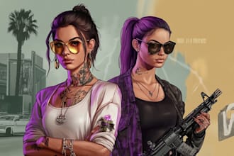 draw vector art gta style or game style from your photo