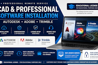 install and configure cad and professional software remotely