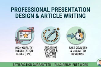 do professional content writing and presentation design