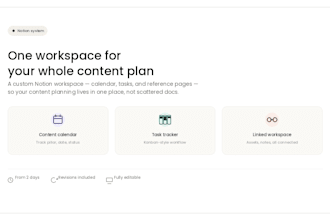 design a custom notion planner or content dashboard for your business