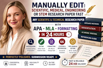 manually edit your scientific, medical, engineering or stem research paper fast