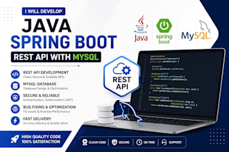 develop java spring boot rest API with mysql