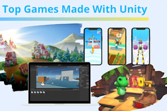 develop unity 2d game, 3d design for mobile, PC and web, game development