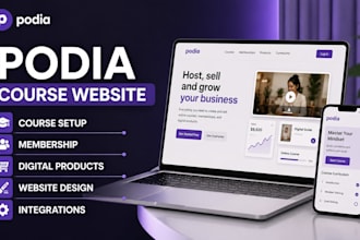 build podia online course website for coaches and educators online learning