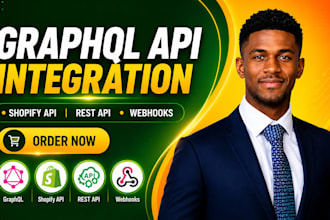 develop graphql API, shopify API, rest API and webhook integrations
