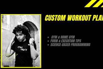 build a custom workout plan as your online personal trainer