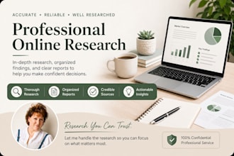 do professional internet research and competitor research