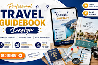 design travel itinerary guidebook vacation planner vacation rental guidebook