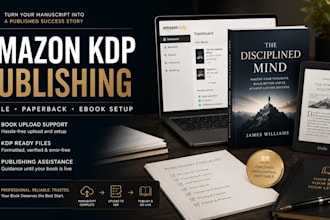 publish your book on amazon kindle KDP with professional formatting and setup