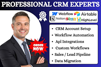 setup notion gohighlevel zoho crm airtable automation webflow zapier integration