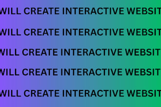 create animated website interactive website static website