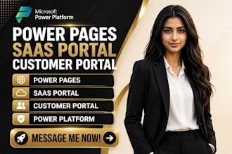 develop power platform power page saas power pages portal customer portal