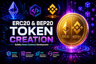create erc20 bep20 token and solidity smart contract