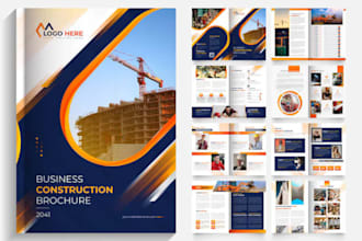 design real estate developer company profile, construction proposal and booklet