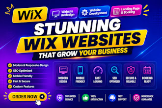 build wix website ,redesign wix website development wix landing page wix booking