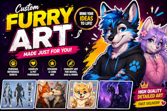 draw professional furry art or fursona illustration, nsfw or sfw