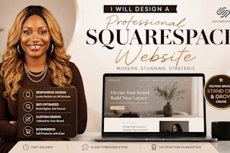 design professional squarespace website for coach and book author