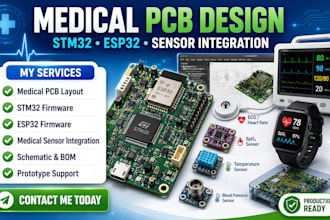 medical pcb design with stm32 esp32 embedded firmware medical sensor integration