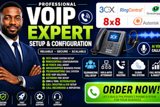 setup 3cx ringcentral ai voice call grasshopper telemarketing call, 8x8 asterisk